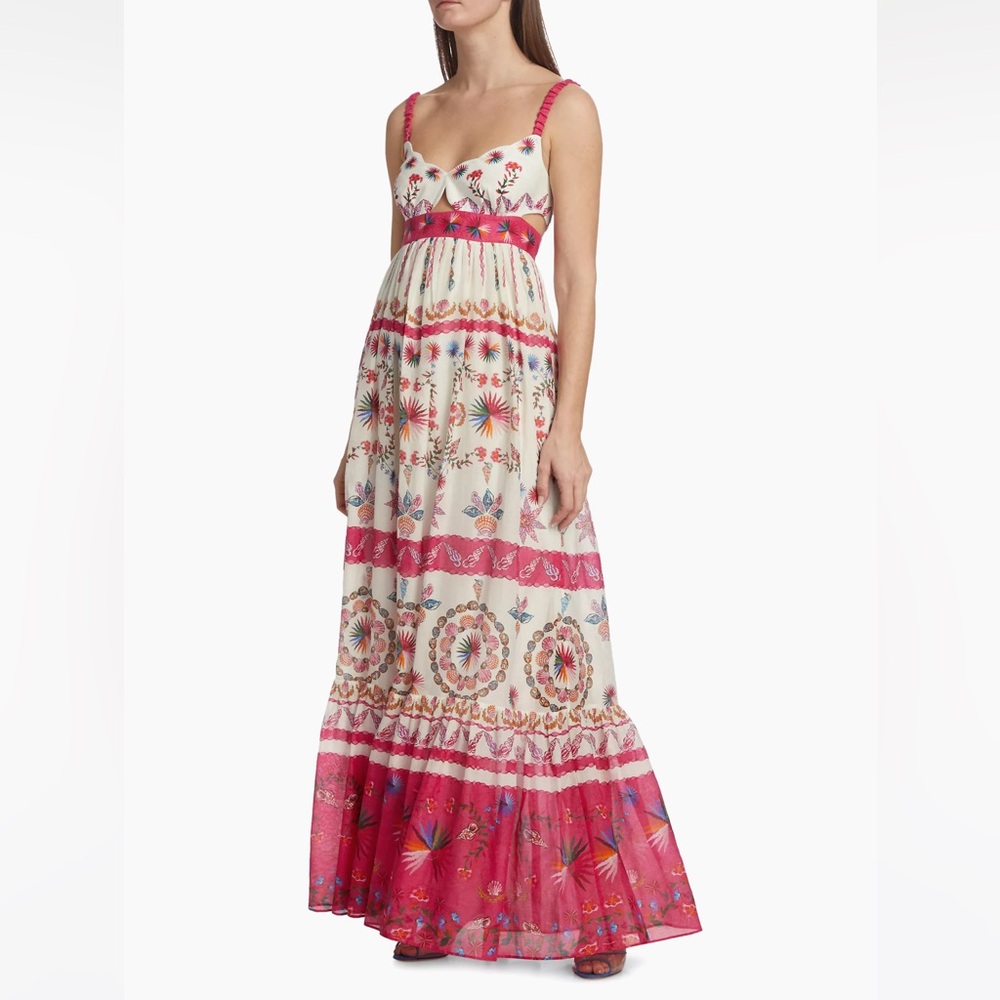 SALONI Naki Printed Linen Dress